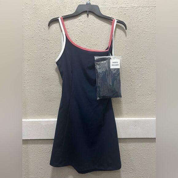 Sincerely Jules Navy Active Cutout Tennis Dress with Shorts NWT M - Picture 1 of 6